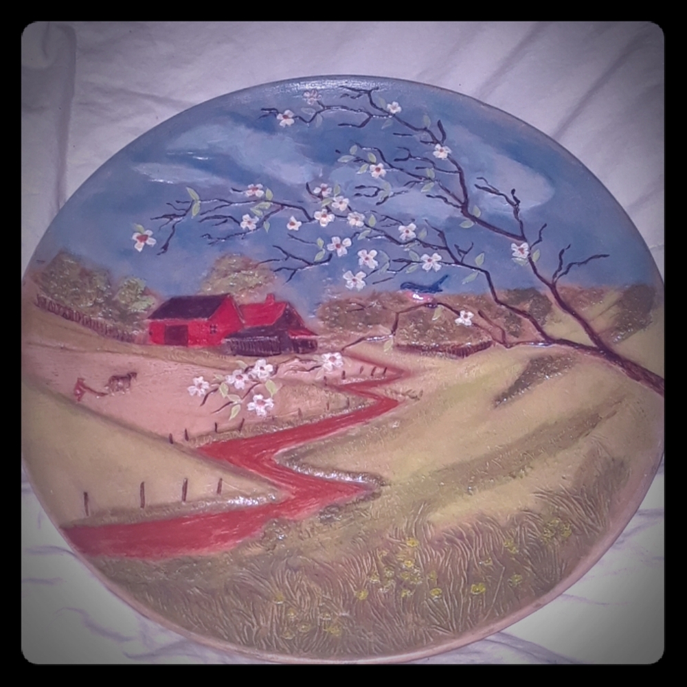 Byron Mold Vintage 1972 Ceramic Handcrafted Plate